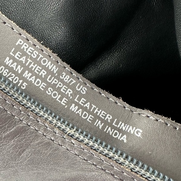 Dune Prestonn womens ankle booties size 7 38 gray leather zip up boots - Picture 13 of 15